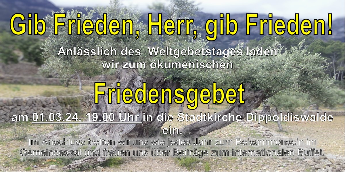 Gib Frieden, Herr, gib Frieden! Foto von Simone Richter